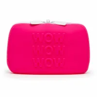 happy rabbit wow etui silikonowe małe rożowe z zamkiem 16,5x10,8cm