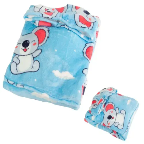 Ciepła bluza koala koc oversize XXL gruby futrzak miękka z kapturem na Arena.pl