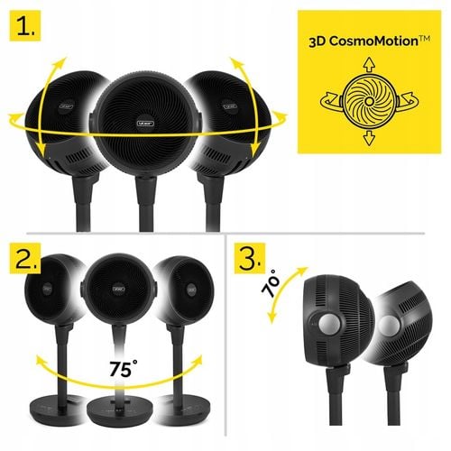 Termowentylator Farelka Cichy 38dB Yoer 1800W +Oscylacja 3D na Arena.pl