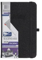 Kalendarz 2026 A6 Tygodniowy Techno, Czarny