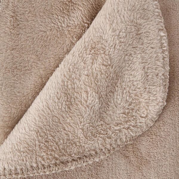 Koc Pled mikroplusz 180x230cm beżowy zdjęcie 2