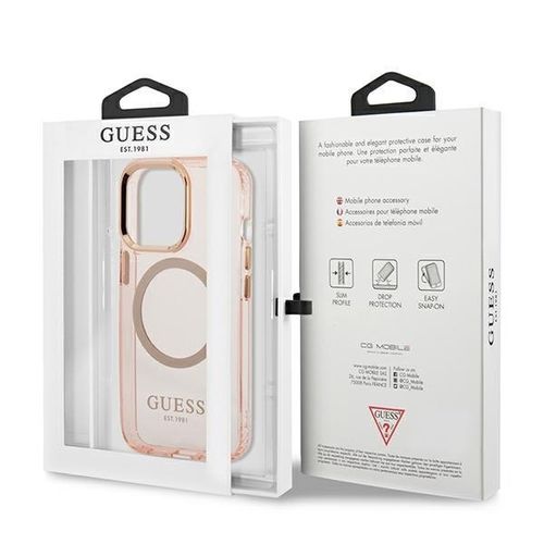 Guess GUHMP13LHTCMP iPhone 13 Pro / 13 6,1" różowy/pink hard case Gold na Arena.pl