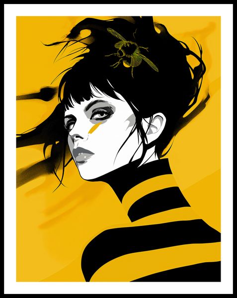 Plakat 50x65cm Żółty Wdzięk zdjęcie 3