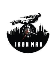 Zegar ścienny z płyty winylowej Iron Man 20.6