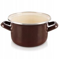 2X Garnek EMALIOWANY do gotowania tradycyjny na gaz indukcję 16 cm 1,4L