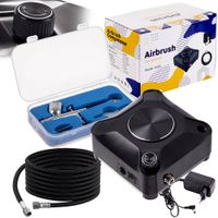 kompresor do aerografu aerograf 0,3 wąż 170cm auto stop regulacja sprężarka