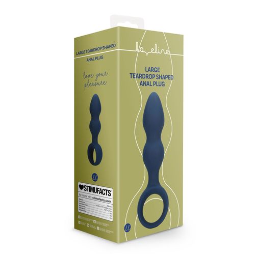 teardrop shaped anal plug   large   baltic blue na Arena.pl