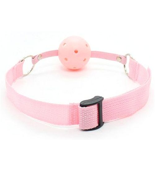 Różowy knebel ball gag zdjęcie 2