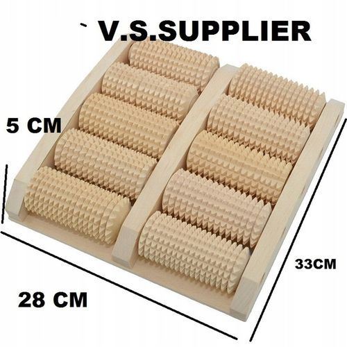 Masażer do stóp drewniany 10 rolek na Arena.pl