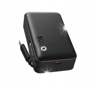 Powerbank SBS 10000mAh 20W LCD z kablem Czarny