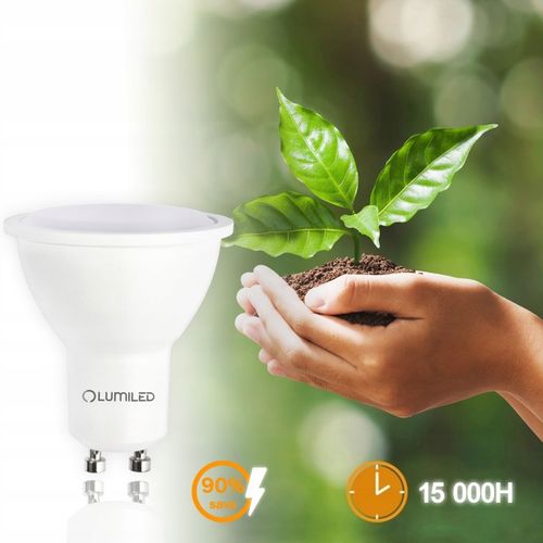 10x Żarówka LED GU10 6W 3000K BIAŁA CIEPŁA BARWA 120° WYDAJNA PREMIUM na Arena.pl