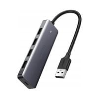HUB Rozdzielacz portów USB - 4x USB 3.2 z portem zasilania micro USB szary