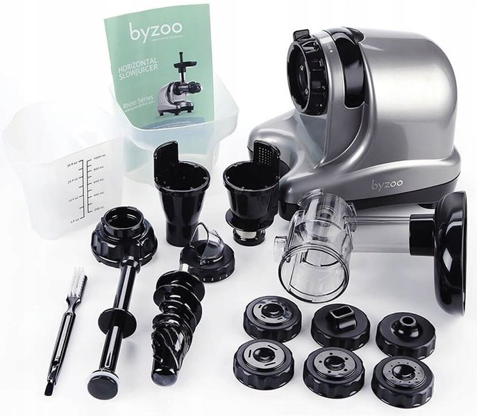 Wyciskarka do soków pozioma BYZOO Rhino srebrny zdjęcie 3