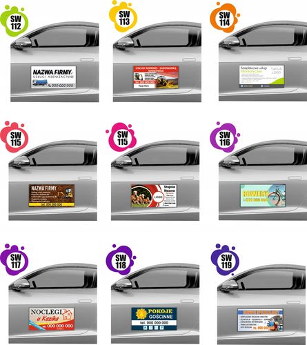 MAGNES NA SAMOCHÓD AUTO MAGNETYCZNA REKLAMA 60X30 USŁUGI BUDOWLANE na Arena.pl