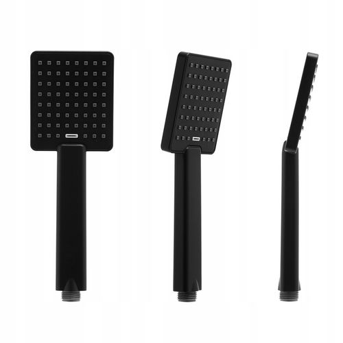 Bateria wannowa ścienna czarna z deszczownicą słuchawką i wężem YOKA HOME na Arena.pl