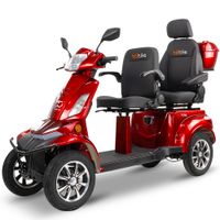 Dwuosobowy skuter elektryczny BILI BIKE SHINO QUADRO DOPPIO LIT czerwony