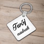 Brelok kwadratowy z MDF-u z Twoim zdjęciem