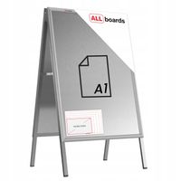 Potykacz reklamowy 105x62 cm A1 OWZ dwustronny rama aluminiowa srebrna