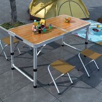 Zestaw Turystyczny Stolik Składany Stół 4 Krzesła 5w1 Kempingowy Krzesełka