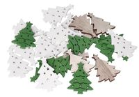 OZDOBY ŚWIĄTECZNE DREWNIANE DO STROIKA 36SZT CHOINKA CHOINKI