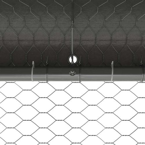 Klatka dla kur Srebrny 400 x 200 x 198.5 cm Stal galwanizowana na Arena.pl