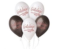 Balony lateksowe Gratulacje, 5 szt.