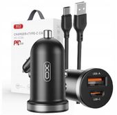 ZESTAW | SZYBKA ŁADOWARKA SAMOCHODOWA 48W + KABEL TYPE C | PD 30W | QC 3.0
