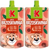 Kubuś Mus o smaku jabłko-brzoskwinia 200 g x 2 sztuk