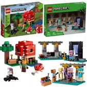 LEGO MINECRAFT Dom w grzybie 21179 + Zbrojownia 21252 MAINCRAFT Figurki
