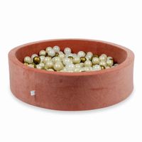 Suchy basen 110x30cm Velvet Soft Canyon Clay z piłeczkami 400szt (jasnozłote, opalizujące, stare złoto)