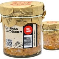 Mielczarek KIEŁBASA Z CZOSNKIEM W SŁOIKU czosnkowa 92% MIĘSO !! 300G 0,3KG