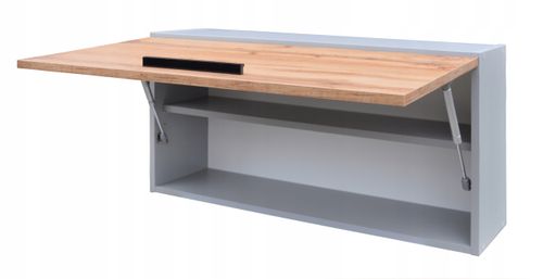Szafka łazienkowa 70 x 40 cm / szara / dąb wotan / wisząca / do łazienki na Arena.pl