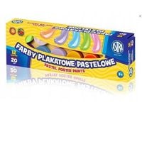 farby plakatowe astra 12 kolorów 20 ml pastelowe