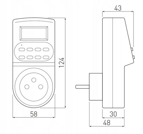 Programator czasowy tygodniowy, elektroniczny, max. 3500W, IP20, biały, GTV na Arena.pl