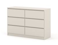 Komoda MAJA S6 120 cm kaszmir 6 szuflad