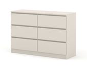Komoda MAJA S6 120 cm kaszmir 6 szuflad