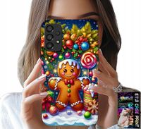 ETUI DO SAMSUNG GALAXY A23 5G - PIERNIK, CUKIERKOWE WZORY ŚWIĘTA + SZKŁO
