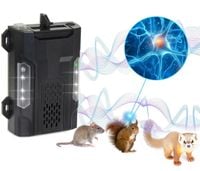 Odstraszacz kun gryzoni zasilanie 12V lub baterie ultradźwięki LED wibracje