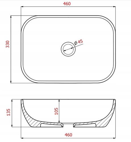 Szafka łazienkowa wisząca LUNA 50 czarny/ dąb  z umywalką Lara (W7) na Arena.pl