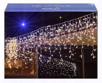 SOPLE 300 LED KURTYNA LAMPKI ZEWNĘTRZNE IP44 BIAŁY CIEPŁY+ ZIMNY FLASH 13M