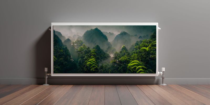 Osłona MAGNETYCZNA Grzejnika Egzotyczny Las Pejzaż Mgła 100cm x 60cm zdjęcie 3