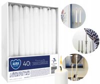 aura świece stołowe stożkowe białe 40 szt. s30-40-090