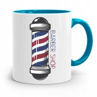 Kubek Błękitny Prezent Dla Fryzjera Barber Shop Z Nadrukiem Ze Zdjęciem