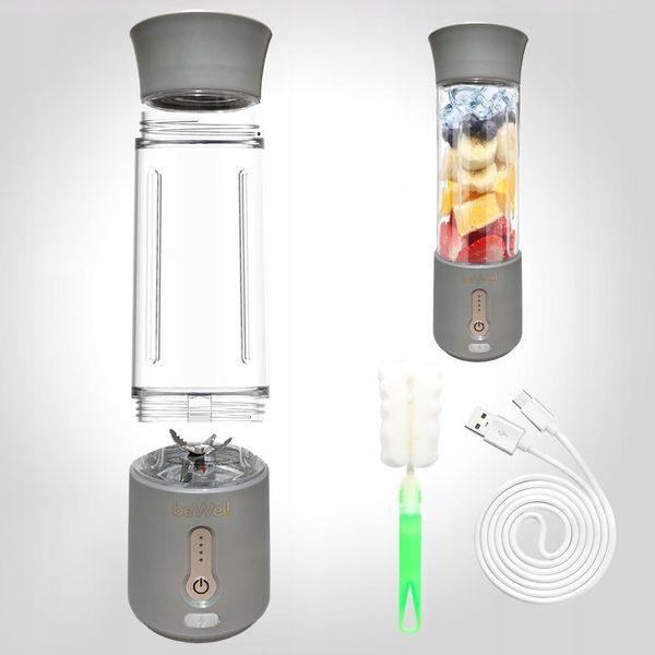 BLENDER KIELICHOWY DO SMOOTHIE I KOKTAJLI RECZNY beWell 500ml BEZPRZEWODOWY zdjęcie 11
