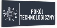 Tabliczka informacyjna POKÓJ TECHNOLOGICZNY Aluminium ATRACYTOWA Nierdzewna