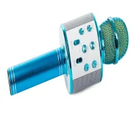 Mikrofon bezprzewodowy bluetooth głośnik karaoke modulator głosu okrągły