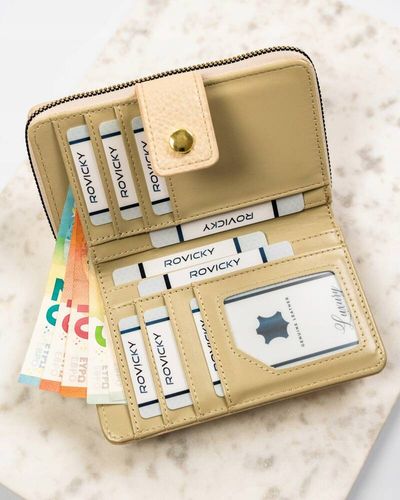 pionowy portfel damski ze skóry ekologicznej - rovicky na Arena.pl