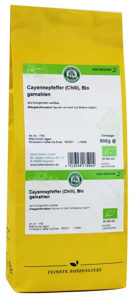 Chili (pieprz Cayenne) BIO 500 g - Horeca (lebensbaum) zdjęcie 1