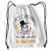 Plecak Policjantki Sportowy Szkolny Worek Torba Z Nadrukiem Ze Zdjęciem