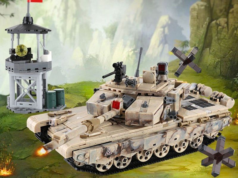 Klocki czołg 99 + wieża kontrolna 1340 el. zdjęcie 6